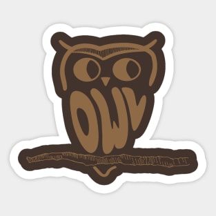 Mr. Brown Owl Sticker